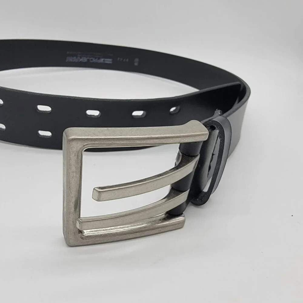 Mens Projek Belt Raw Bonded Leather Belt Made in‎ Canada Black Size 38 Heavy EUC